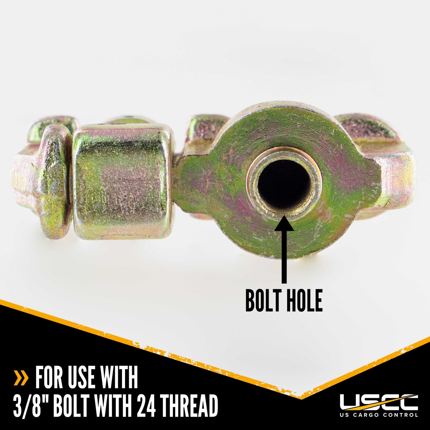 Double Stud L-Track Fitting with Bolt Thread | 4,000 lbs. BS