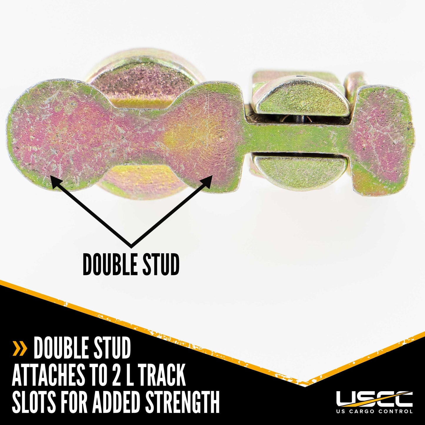 Double Stud L-Track Fitting with Bolt Thread | 4,000 lbs. BS