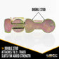 Double Stud L-Track Fitting with Large Opening | 5,000 lbs. BS | 2-Pack