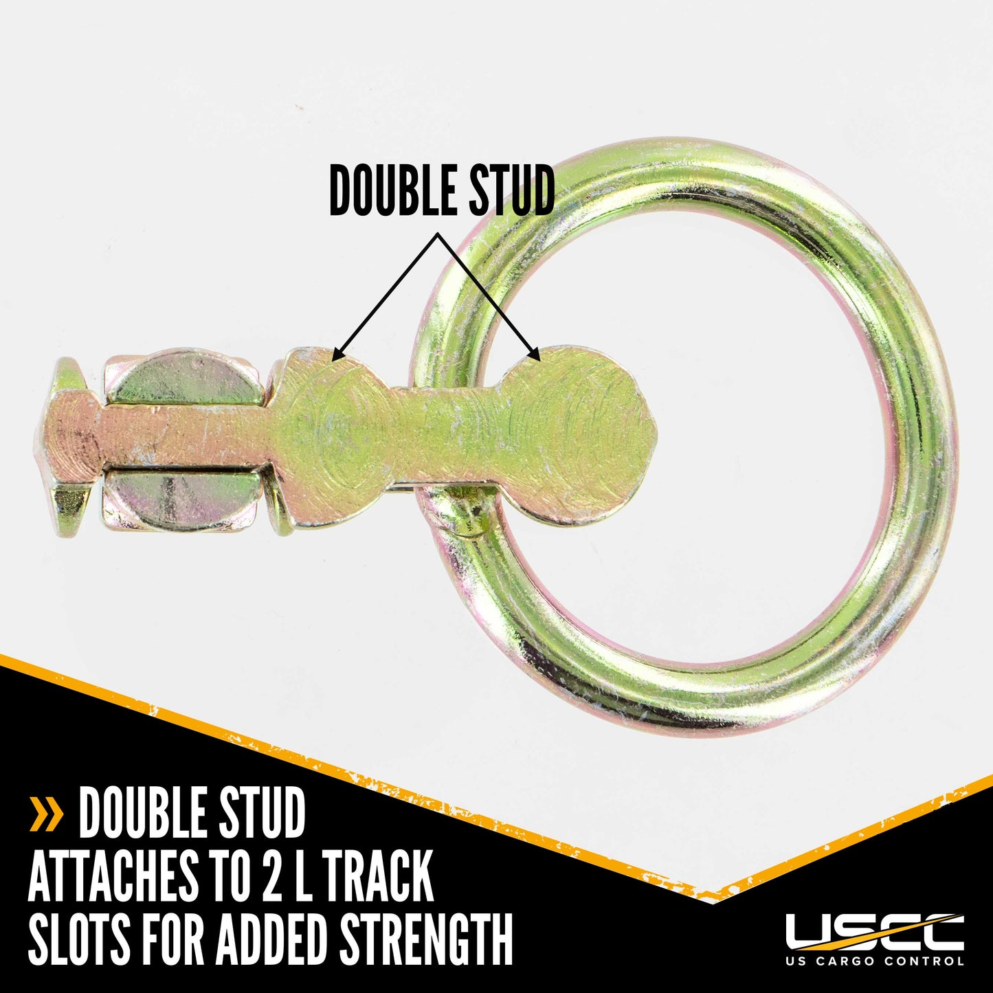 Double Stud L-Track Fitting with O-Ring | 6,000 lbs. BS