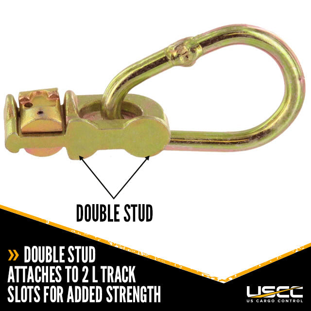 Double Stud L-Track Fitting with Pear Link | 5,000 lbs. BS