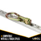 Double Stud L-Track Fitting with Pear Link | 5,000 lbs. BS