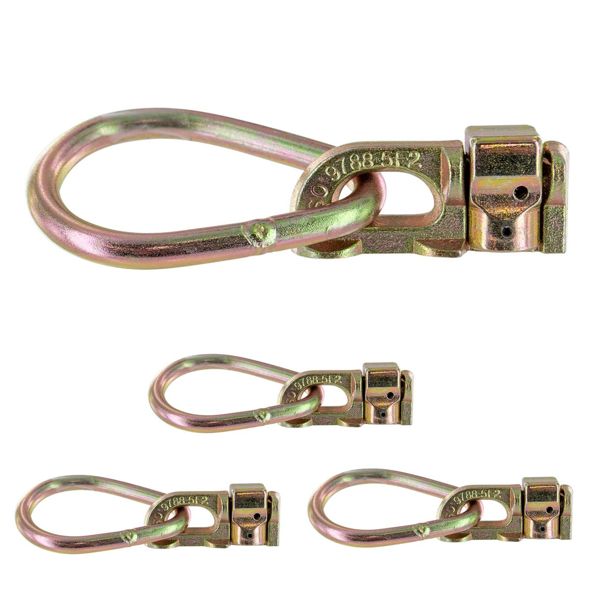 Double Stud L-track Fitting with Pear Link | 5,000 lbs. BS | 4-Pack