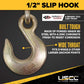 3/8" Grab Hook & 1/2" Slip Hook Durabilt Pro-Bind Ratchet Binder - 4-Pack