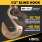 3/8" Grab Hook & 1/2" Sling Hook with 3/8" Grab Hook Durabilt Pro-Bind Ratchet Binder - 4-Pack