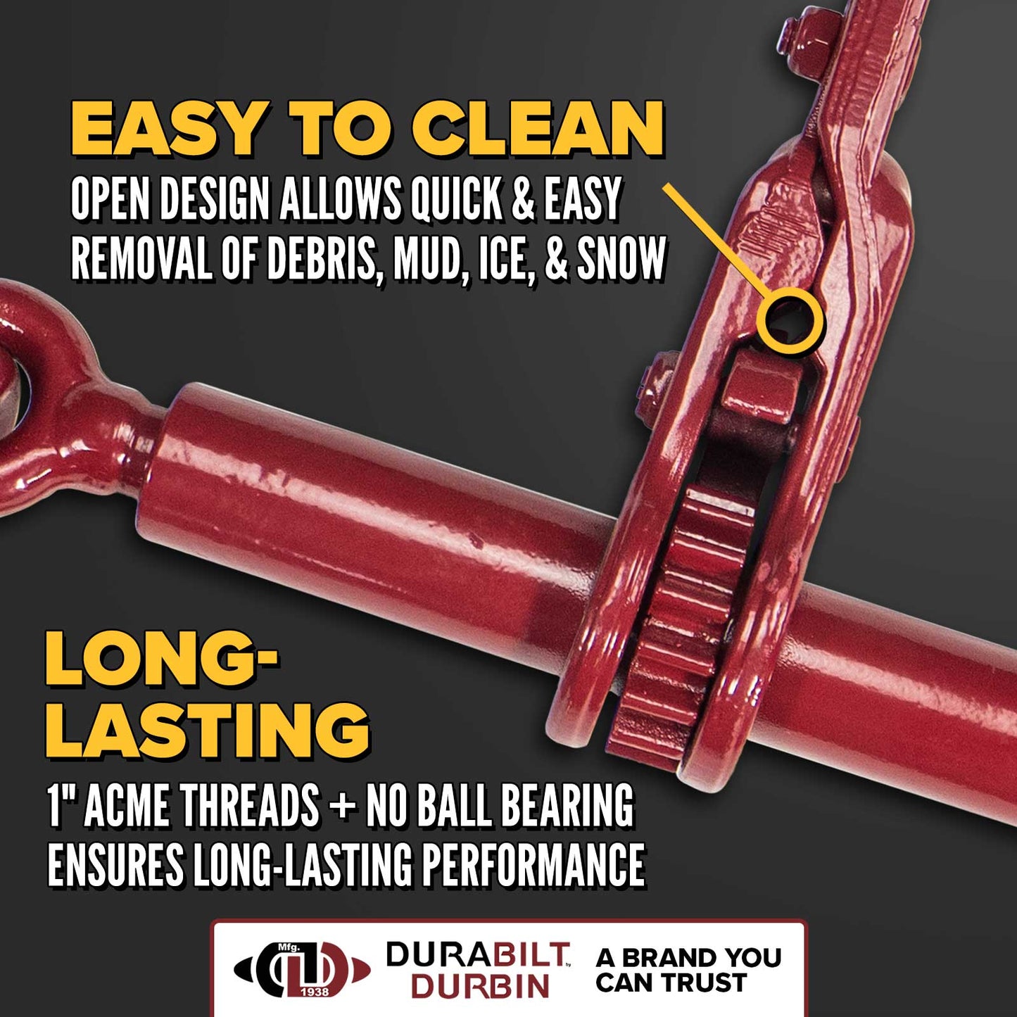 5/16" - 3/8" Durabilt Truck-Tight Ratchet Binder - 4-Pack