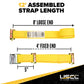  12' e track cam strap with 4' fixed end and 8' loose end
