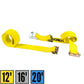2" x 12' Yellow E-Track Cam Buckle Strap | Double-Fitted End