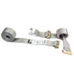  gray 16' E track cam strap with double end e fittings