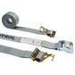 2" x 16' Gray Cam Buckle E-Track Strap | F-Hooks & Spring E-Fittings