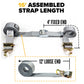 2" x 16' Gray Cam Buckle E-Track Strap | F-Hooks & Spring E-Fittings