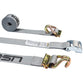2'' x 16' Gray E-Track Cam Buckle Strap | Wire Hooks & Spring E-Fittings