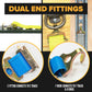 2" x 20' Blue E-Track Cam Buckle Strap | F-Hooks & Spring E-Fittings