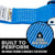 2'' x 20' Blue E-Track Cam Buckle Strap | Wire Hooks & Spring E-Fittings