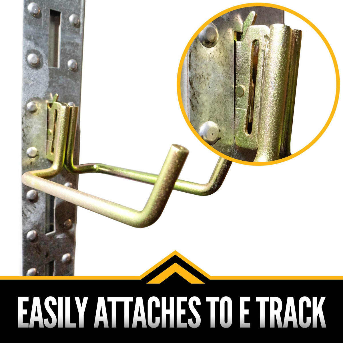 E-Track Tool Hook | Extended Dual Arm Flat Hook | 2-Pack