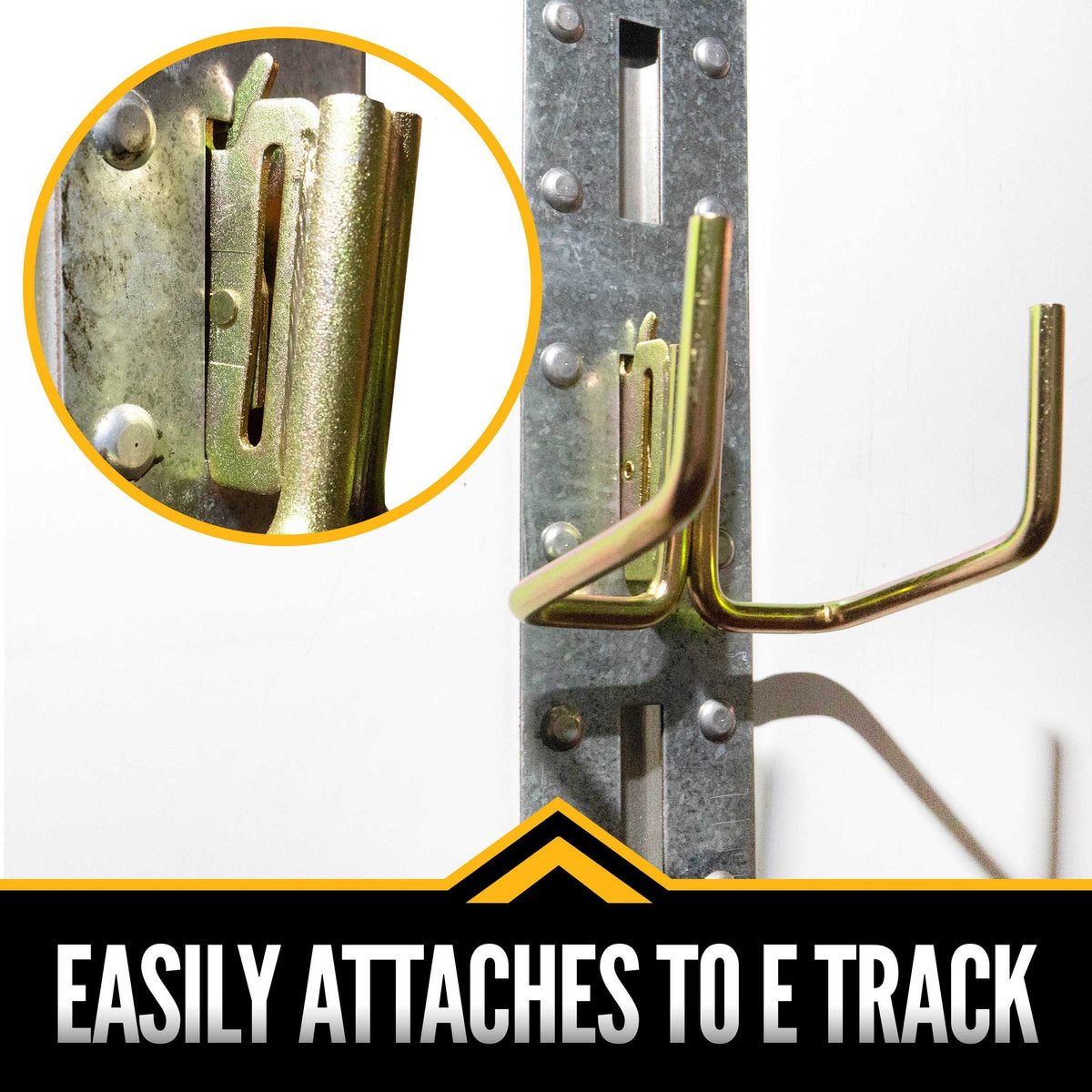 E-Track Tool Hook | Dual Arm Flat Hook | 2-Pack