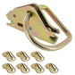 E Track Tie Down W/ D Ring | 4,000 lbs. BS | 8-Pack