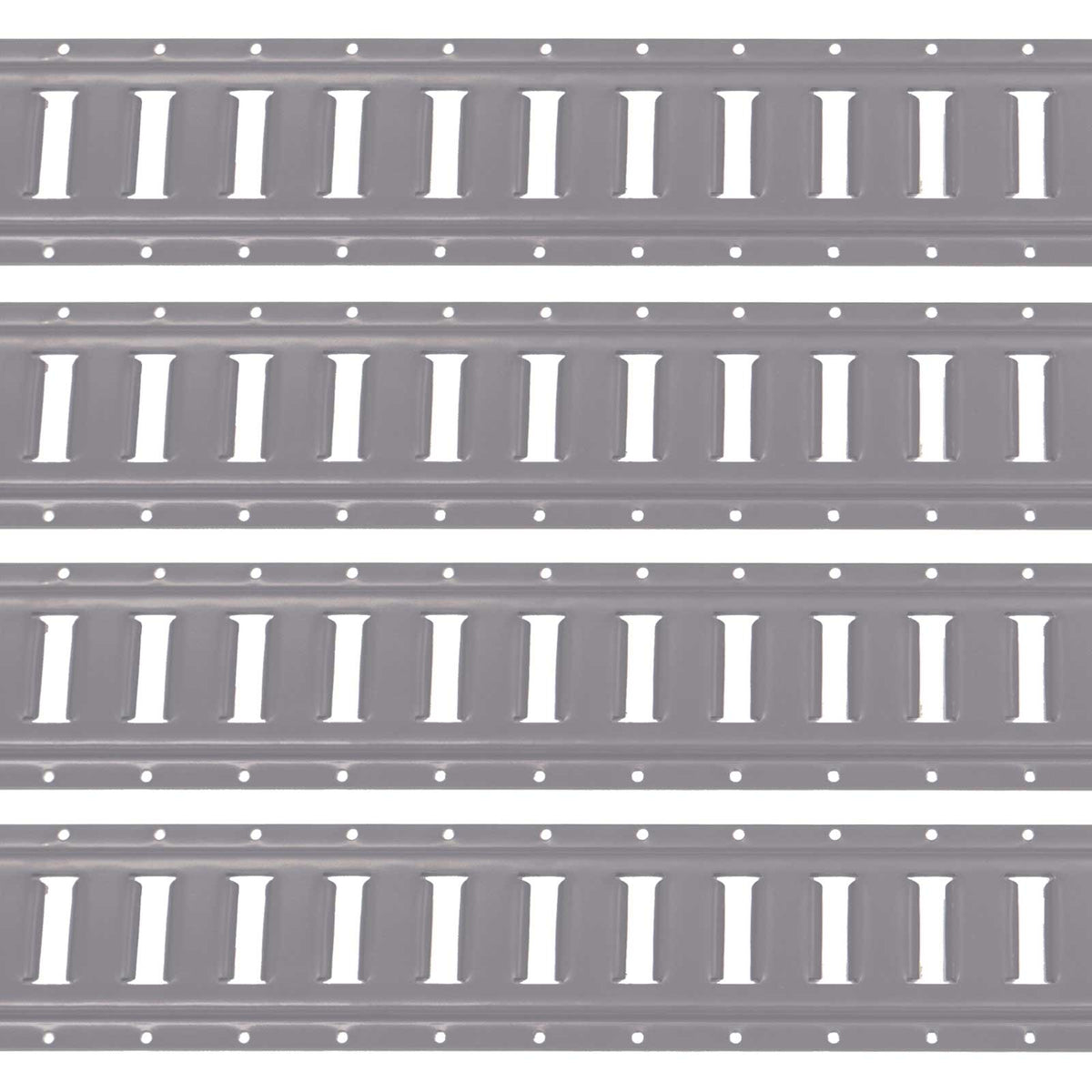 8' Horizontal E-Track Gray Painted | 4-Pack