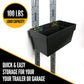 Medium E-Track Storage Bin | Plastic | 13"W x 6-1/2"H x 7-1/4"D | 4-Pack