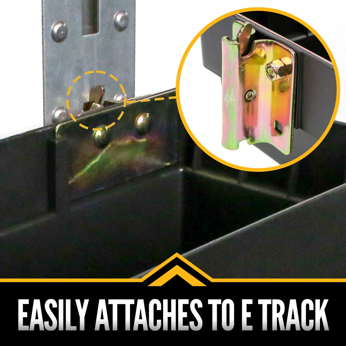 Medium E-Track Storage Bin | Plastic | 13"W x 6-1/2"H x 7-1/4"D | 2-Pack