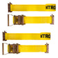 2" x 12' Yellow E-Track Ratchet Strap | Standard 4' Fixed End | 2-Pack