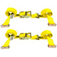 2" x 12' Yellow E-Track Ratchet Strap | Double-Fitted End | 2-Pack