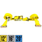 2" x 12' Yellow E-Track Ratchet Strap | Double-Fitted End