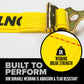2" x 12' Yellow E-Track Ratchet Strap | F-Hooks & Spring E-Fittings
