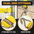 2'' x 12' Yellow E-Track Ratchet Strap | Wire Hooks & Spring E-Fittings