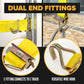 2'' x 12' Yellow E-Track Ratchet Strap | Wire Hooks & Spring E-Fittings