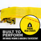 2'' x 12' Yellow E-Track Ratchet Strap | Wire Hooks & Spring E-Fittings