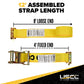2" x 12' Yellow E-Track Ratchet Strap | Standard 4' Fixed End