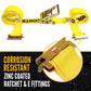2" x 12' Yellow E-Track Ratchet Strap | Standard 4' Fixed End