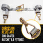 2" x 16' Gray E-Track Ratchet Strap | Double Stud & Spring E-Fittings