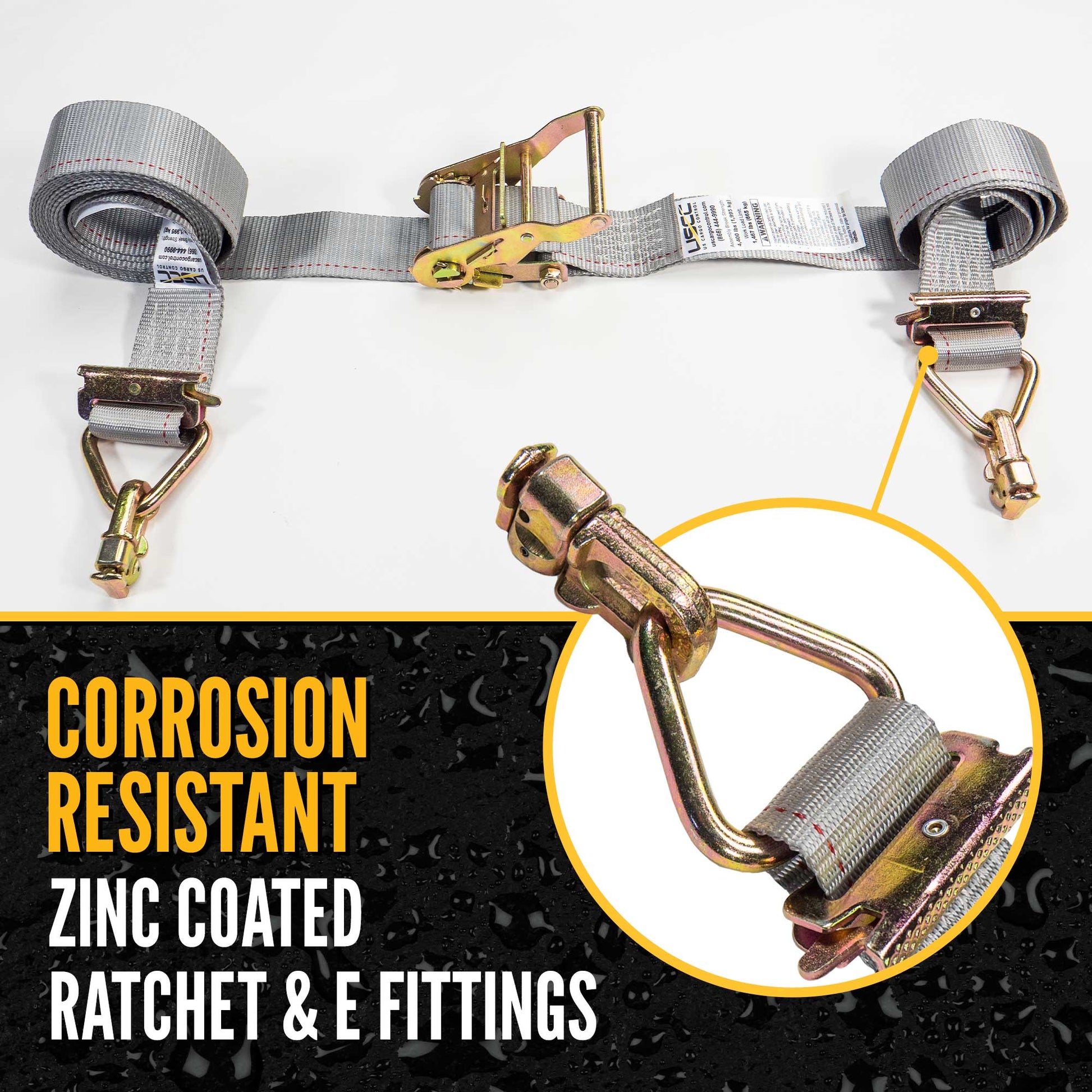  e track fittings are zinc coated to resist corrosion