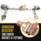 2" x 16' Gray E-Track Ratchet Strap | F-Hooks & Spring E-Fittings