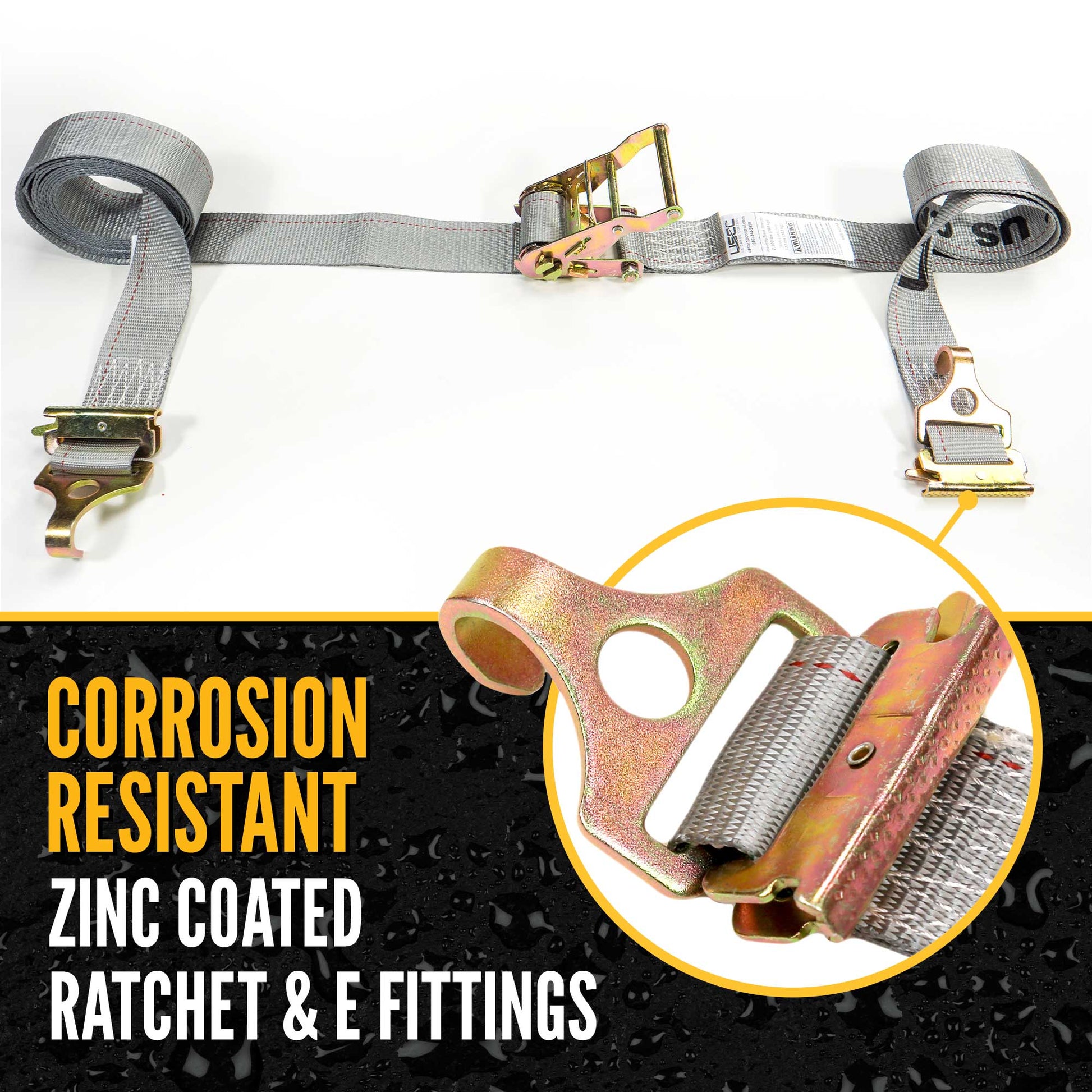  e track fittings are zinc coated to resist corrosion