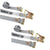 2'' x 16' Gray E-Track Ratchet Strap | Wire Hooks & Spring E-Fittings | 2-Pack