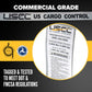 2'' x 16' Gray E-Track Ratchet Strap | Wire Hooks & Spring E-Fittings