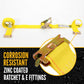 2" x 12' Yellow E-Track Ratchet Strap | 2' Fixed End