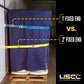 2" x 12' Yellow E-Track Ratchet Strap | 2' Fixed End