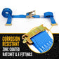 2" x 20' Blue E-Track Ratchet Strap | 2' Fixed End