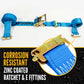 2" x 20' Blue E-Track Ratchet Strap | Double-Fitted End