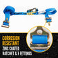 2" x 20' Blue E-Track Ratchet Strap | F-Hooks & Spring E-Fittings