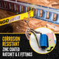 2'' x 20' Blue E-Track Ratchet Strap | Wire Hooks & Spring E-Fittings