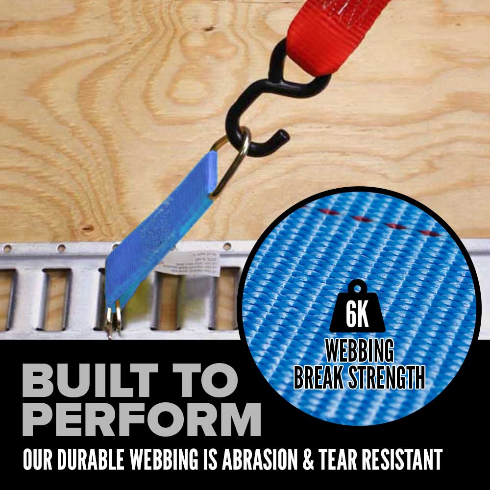 8-1/2" E-Track Rope Tie Off - Blue | 4,400 lbs. BS