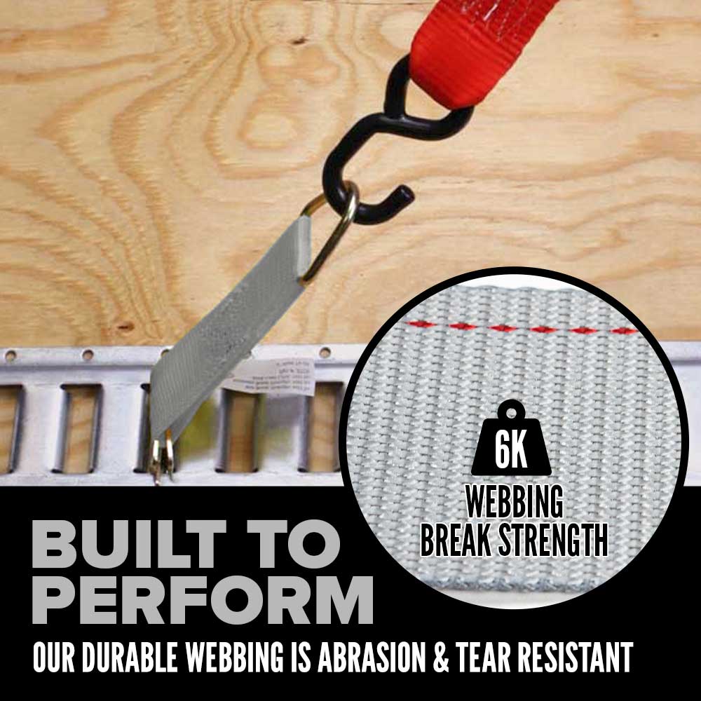 8-1/2" E-Track Rope Tie Off - Gray | 4,400 lbs. BS