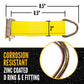8-1/2" E-Track Rope Tie Off - Yellow | 4,400 lbs. BS