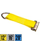 8-1/2" E-Track Rope Tie Off - Yellow | 4,400 lbs. BS | 4-Pack