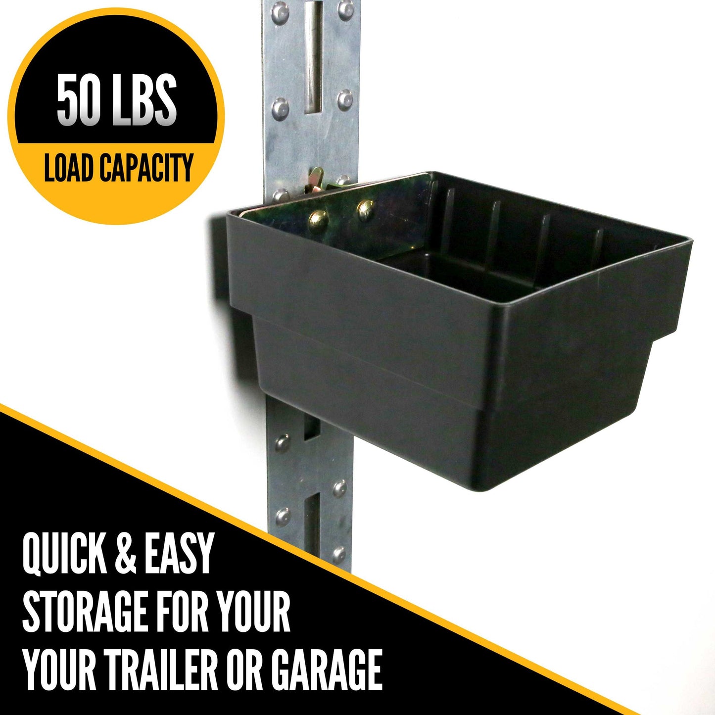 Small E-Track Storage Bin | Plastic | 6-1/2"W x 4"H x 7-1/4"D